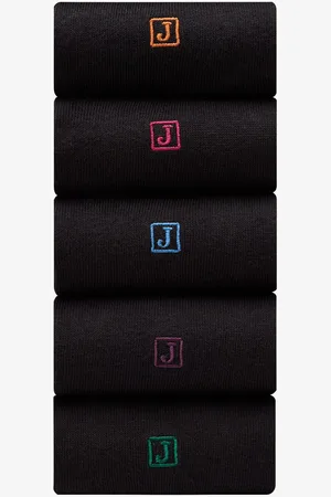 Next Inital Embroidered Lasting Fresh Socks 5 Pack