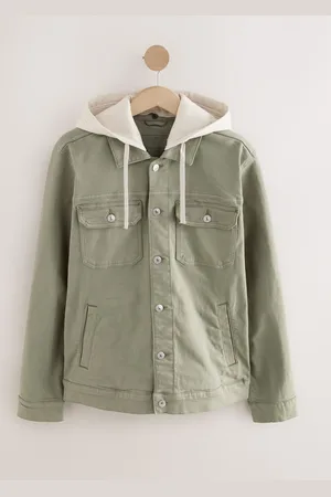 Next Sage Green Hooded Jacket