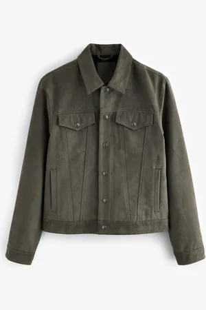 Next Khaki Faux Suede Western Jacket