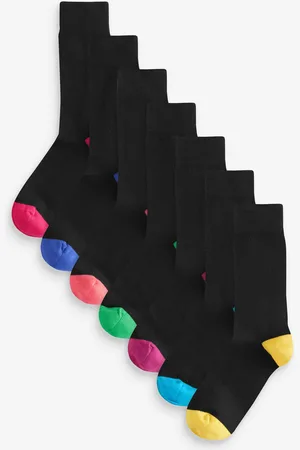 Next Rich Heel Toe 7 Pack Mens Cotton Rich Socks