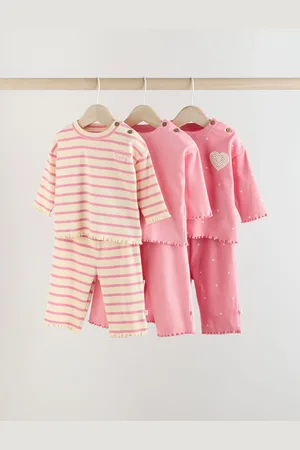 Next Pink/ Baby Long Sleeve Top And Leggings 6 Piece Set (0mths-3yrs)