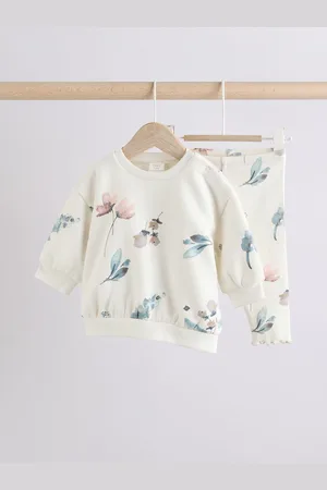 Next /Teal Floral Sweater and Leggings Set