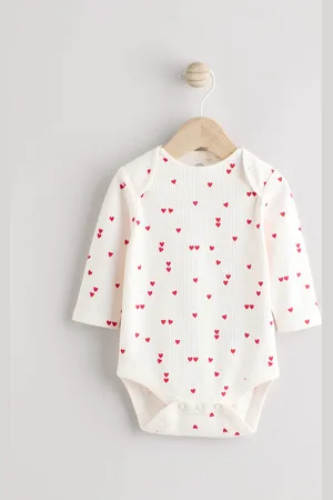 Next Heart Valentines Long Sleeve Baby 100% Cotton Bodysuit