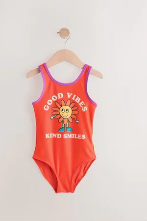 Next Red Good Vibes Swimsuit (3-16yrs)