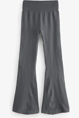 Next Slate Ribbed Kickflare Trousers
