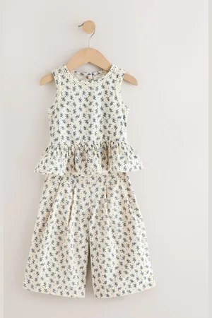 Next 100% Cotton Floral Print Top and Trousers Set (3mths-7yrs)