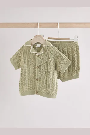 Next Sage Knitted Top and Short Baby Set (0mths-2yrs)
