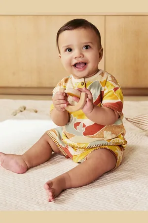 Next Rust Sun Print Baby Top and Shorts Set