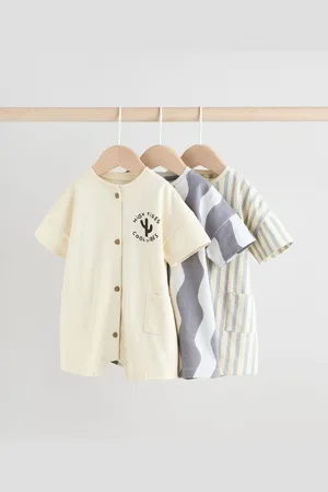 Next Monochrome Baby Rompers 3 Pack