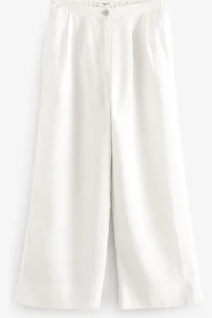 Next Premium 100% Linen Wide Leg Trousers