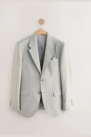 Next Slim Fit Signature Alfred British Wool Fabric Striped Suit Jacket