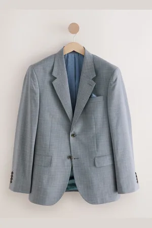 Next Slim Fit Signature Texture Marzotto Italian Fabric Suit Jacket