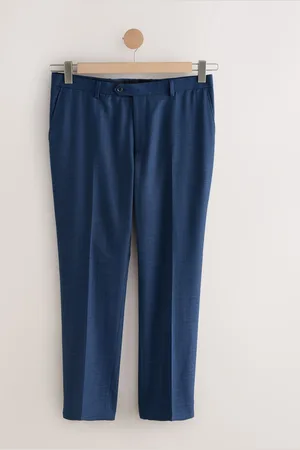 Next Tailored Fit Textured Wool Suit Trousers