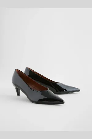 Next Patent Forever Comfort Point Toe Peg Kitten Heels
