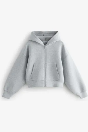 Next Charcoal Scuba Zip Through Hoodie