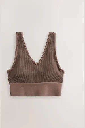 Next Chocolate Active Waffle Seamless Sports Bra