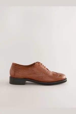 Next Forever Comfort Slim Leather Formal Brogue Lace Up Shoes