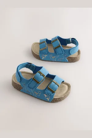 Next Dinosaur Standard Fit (F) Double Buckle Cushioned Footbed Sandals