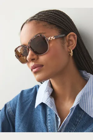 Next /Cream Polarised Large Square Sunglasses