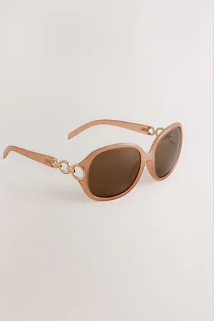 Next Caramel Arm Detail Square Sunglasses