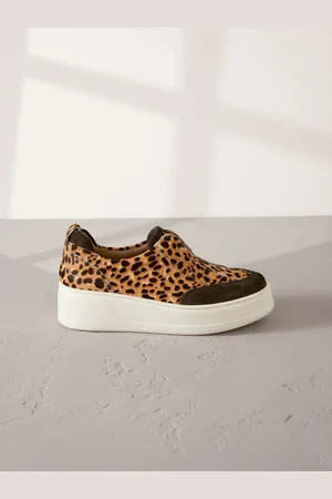 Next Animal Slip On Signature Forever Comfort Leather Chunky Wedge Platform Trainers