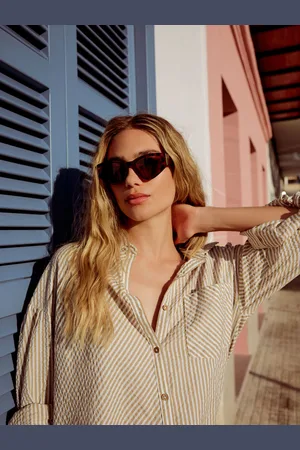 Next Tortoiseshell Acetate Oval Sunglasses