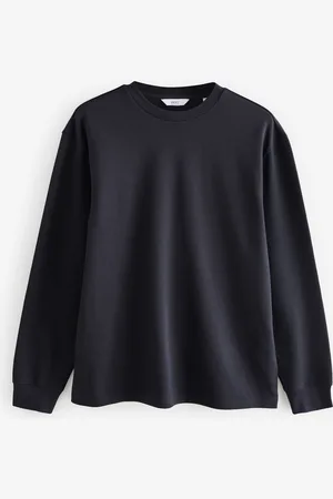 Next Blue Long Sleeve Ribbed Texture T-Shirt