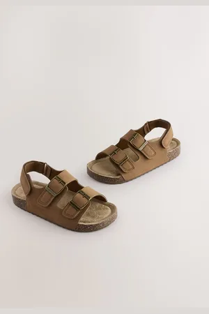 Next Wide Fit (G) Double Buckle Cushioned Footbed Sandals
