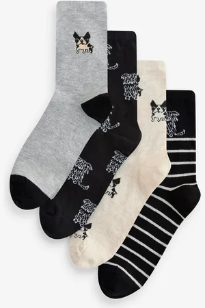 Next /Grey Dogs Ankle Socks 4 Pack