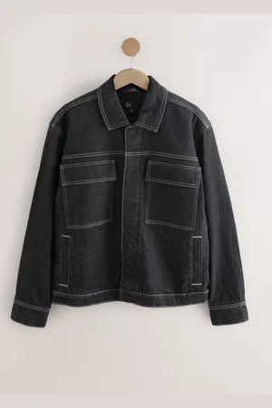 Next Contrast Stitched Denim Jacket