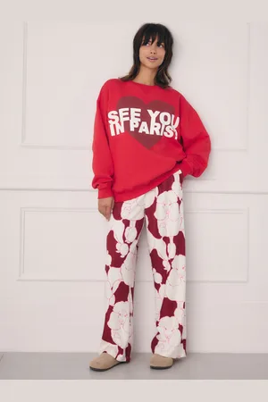 Next Red Paris Sweatshirt and Flannel Pyjamas