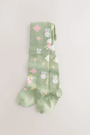 Next Khaki Fairy Cotton Rich Character Tights