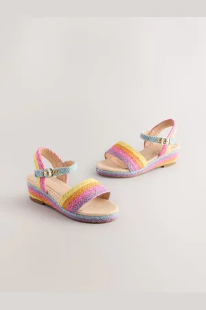 Next Rainbow Jute Wedge Sandals