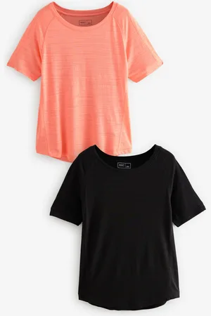 Next /Orange Active Sports Short Sleeve Crew Neck Tops 2 Pack