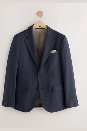Next Skinny Fit Check Texture Suit Jacket