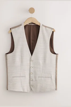 Next Textured Suit Waistcoat