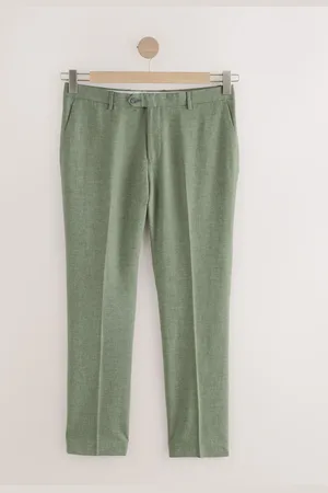 Next Tailored Fit Linen Texture Suit Trousers