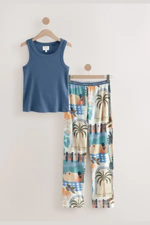 Next Palms Rib Vest Pyjamas