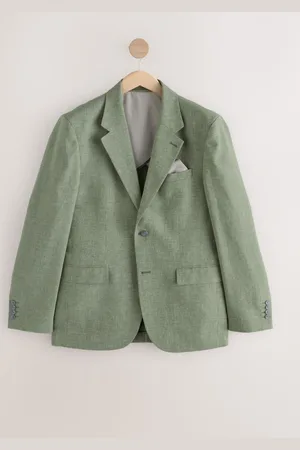 Next Tailored Fit Linen Blend Texture Suit Jacket