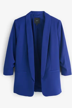 Next Cobalt Relaxed Ruched Sleeve Blazer