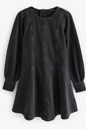 Next Long Sleeve Seam Detail Denim Dress
