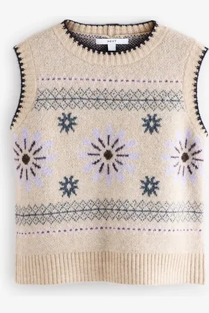 Next Jacquard Floral Print Sleeveless Knitted Tank