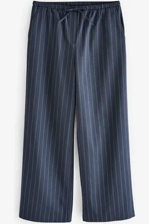 Next Drawstring Waist Tie Front Wide Leg Trousers