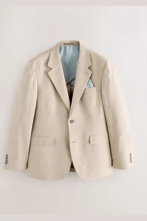 Next Tailored Fit Linen Blend Texture Suit Jacket