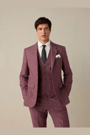 Next Tailored Fit Linen Blend Texture Suit Jacket
