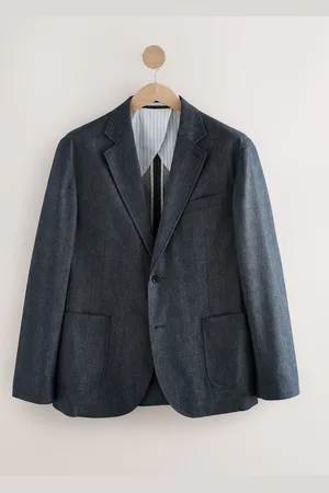 Next Relaxed Fit Denim Suit Jacket
