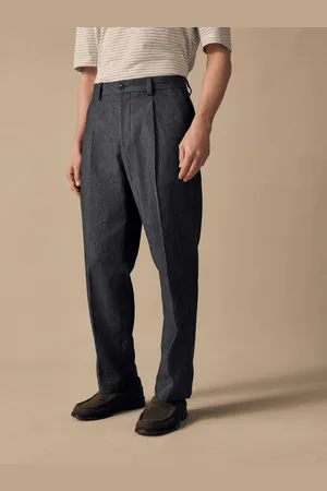 Next Relaxed Fit Denim Suit Trousers
