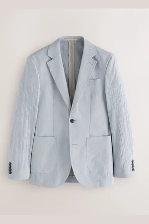 Next Slim Fit Seersucker Stripe Suit Jacket