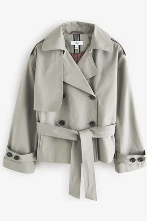 Next Belted Cropped Trench Jacket