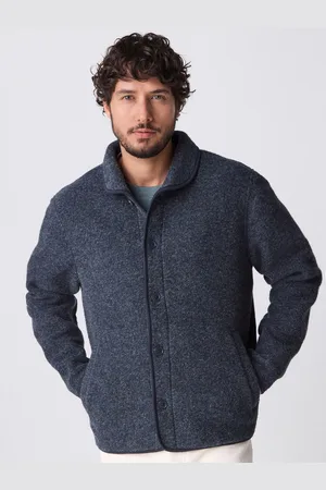 Next Blue Wool Blend Shawl Cardigan